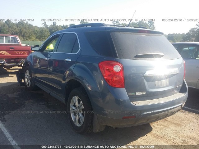 2GNALDEK0C6107131 - 2012 CHEVROLET EQUINOX LT Açıq mavi foto 3