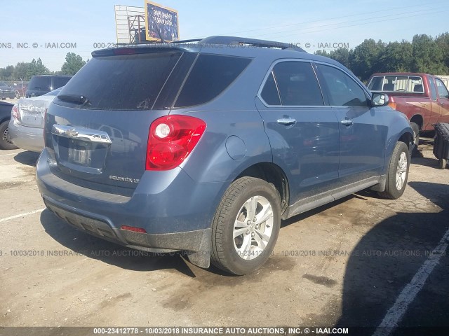 2GNALDEK0C6107131 - 2012 CHEVROLET EQUINOX LT Açıq mavi foto 4