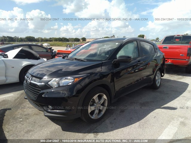 3CZRU5H78GM728290 - 2016 HONDA HR-V EXL BLACK photo 2