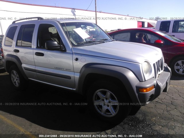 1J4GL48K73W607527 - 2003 JEEP LIBERTY SPORT/FREEDOM ვერცხლისფერი ფოტო 1