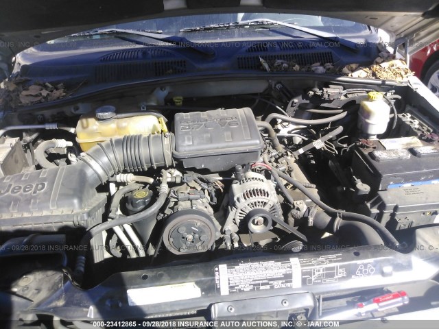 1J4GL48K73W607527 - 2003 JEEP LIBERTY SPORT/FREEDOM ვერცხლისფერი ფოტო 10