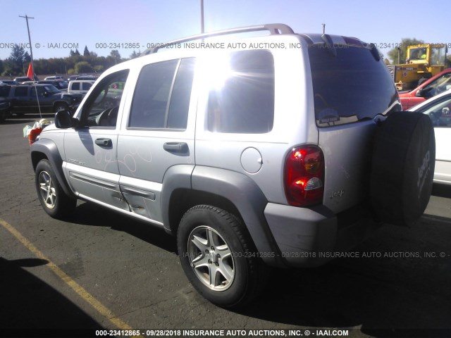 1J4GL48K73W607527 - 2003 JEEP LIBERTY SPORT/FREEDOM ვერცხლისფერი ფოტო 3