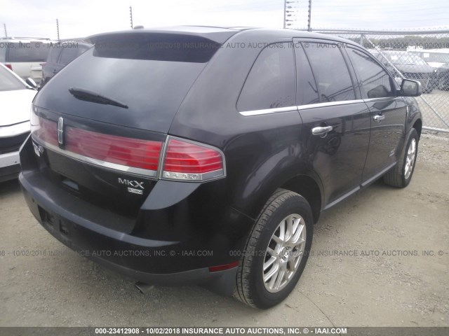 2LMDU88C48BJ09154 - 2008 LINCOLN MKX BLACK photo 4