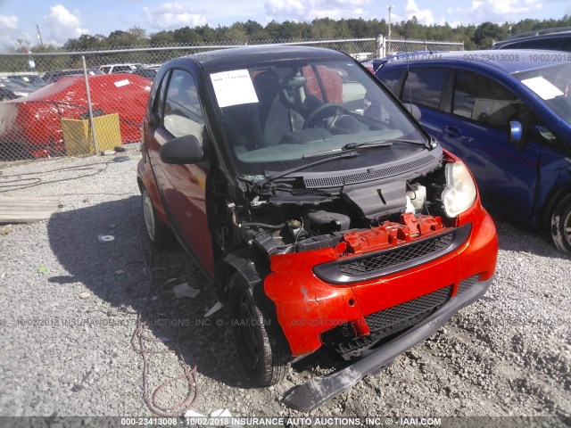 WMEEJ31X18K164603 - 2008 SMART FORTWO PURE/PASSION ORANGE photo 1