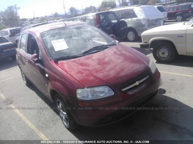 KL1TD66607B706052 - 2007 CHEVROLET AVEO LS RED photo 1