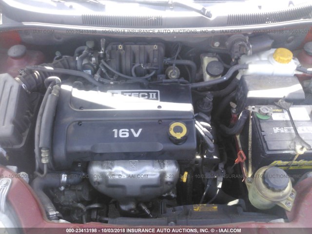 KL1TD66607B706052 - 2007 CHEVROLET AVEO LS RED photo 10