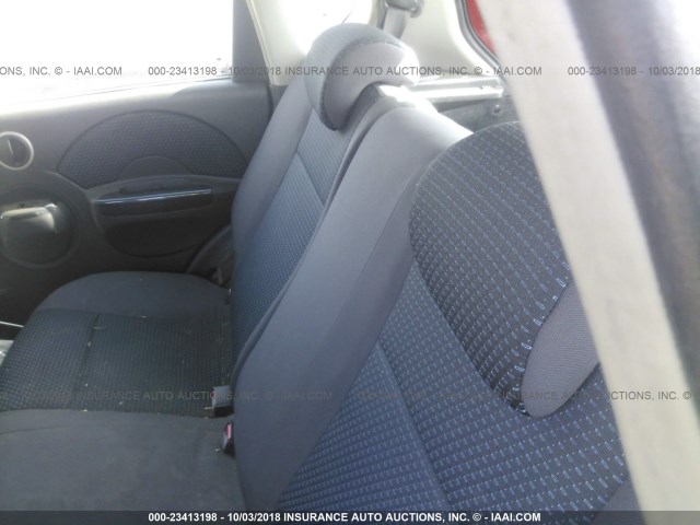 KL1TD66607B706052 - 2007 CHEVROLET AVEO LS RED photo 8