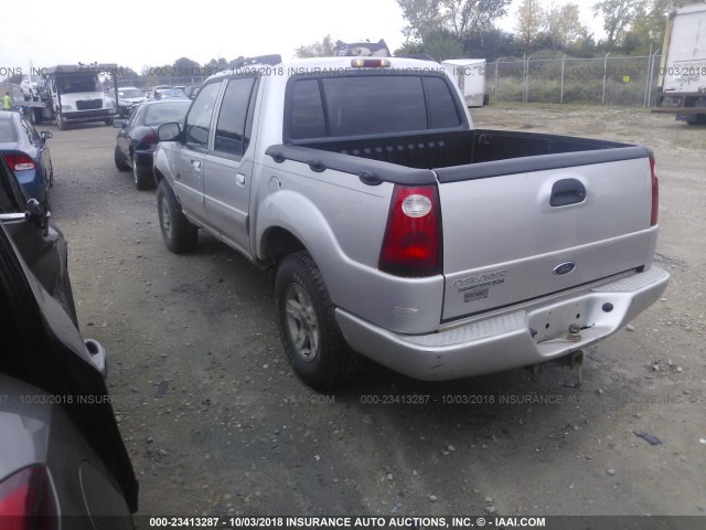 1FMZU77K05UA78804 - 2005 FORD EXPLORER SPORT TR  SILVER photo 3