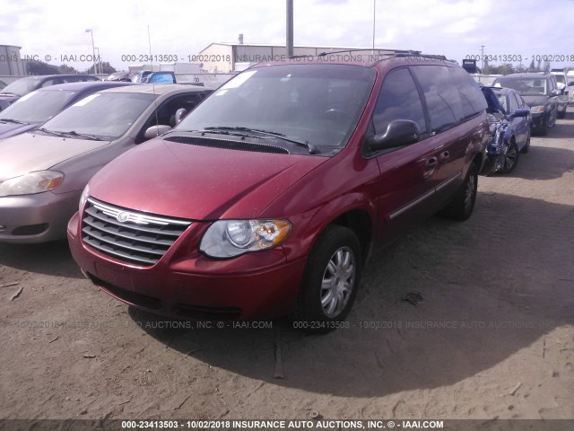 2A4GP54L96R756222 - 2006 CHRYSLER TOWN & COUNTRY TOURING RED photo 2