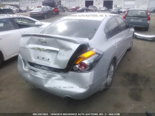 1N4AL2AP5CN495490 - 2012 NISSAN ALTIMA S SILVER photo 4