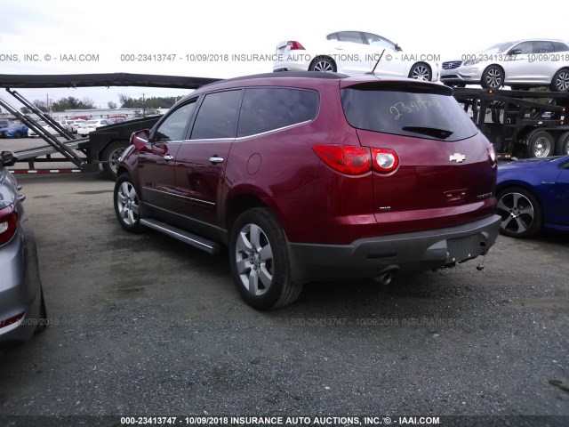 1GNKVLED9CJ272754 - 2012 CHEVROLET TRAVERSE LTZ RED photo 3