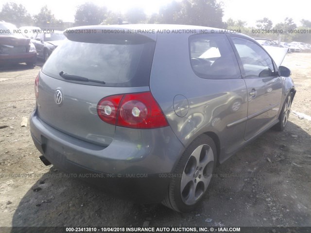 WVWFV71K39W066217 - 2009 VOLKSWAGEN GTI GRAY photo 4