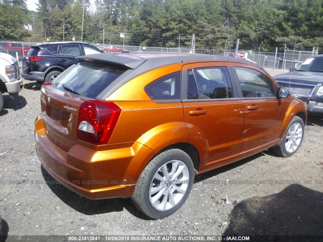 1B3CB5HA0BD179297 - 2011 DODGE CALIBER HEAT ORANGE photo 4