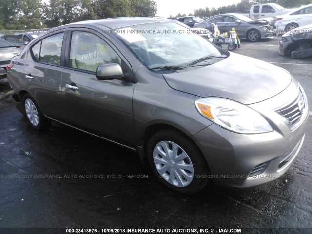 3N1CN7AP1CL934150 - 2012 NISSAN VERSA S/SV/SL GRAY photo 1