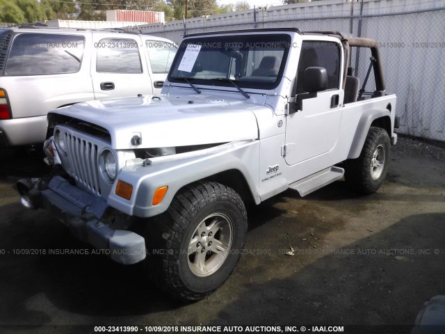 1J4FA44S65P376110 - 2005 JEEP WRANGLER / TJ UNLIMITED SILVER photo 2