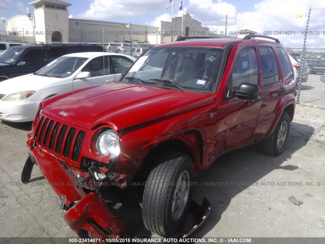 1J8GL58K44W161908 - 2004 JEEP LIBERTY LIMITED RED photo 2