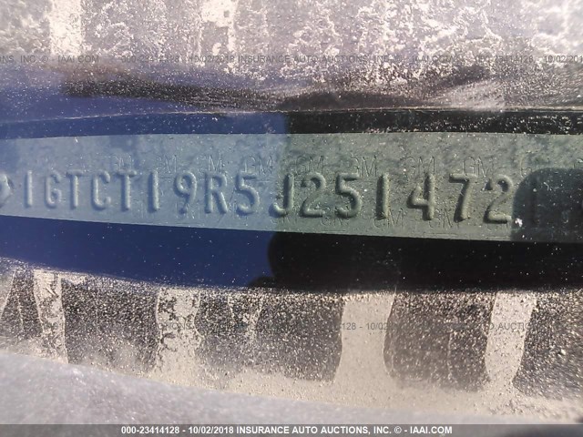 1GTCT19R5J2514721 - 1988 GMC S TRUCK S15 ნაცრისფერი ფოტო 9