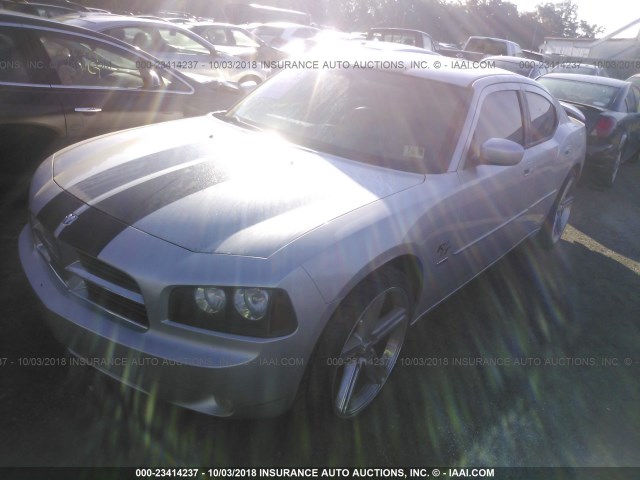 2B3CA5CT8AH150210 - 2010 DODGE CHARGER R/T SILVER photo 2