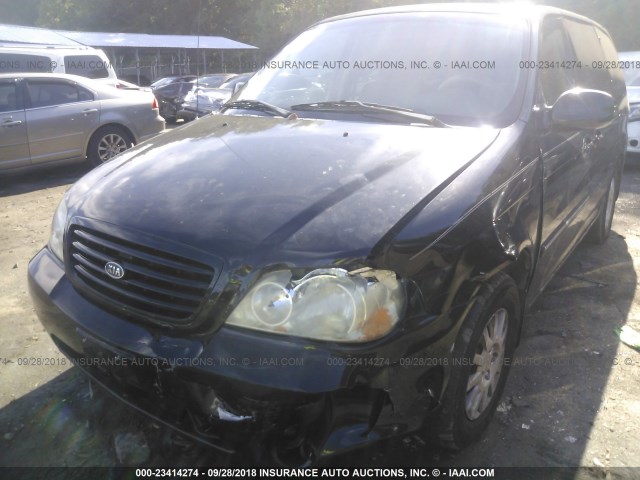 KNDUP131036350060 - 2003 KIA SEDONA EX/LX BLACK photo 6