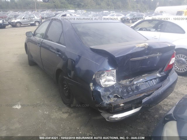 JTDBE32K530160924 - 2003 TOYOTA CAMRY LE/XLE Көк фото 3
