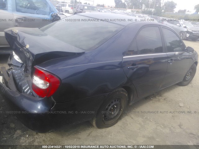 JTDBE32K530160924 - 2003 TOYOTA CAMRY LE/XLE Көк фото 4