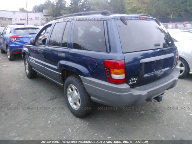 1J4GW38S32C252051 - 2002 JEEP GRAND CHEROKEE SPORT BLUE photo 3