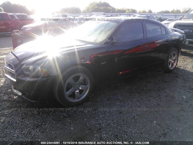 2B3CL5CT9BH610521 - 2011 DODGE CHARGER R/T BLACK photo 2