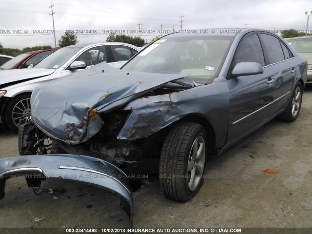 5NPEU46C99H472295 - 2009 HYUNDAI SONATA SE/LIMITED BLUE photo 2