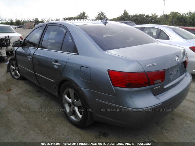 5NPEU46C99H472295 - 2009 HYUNDAI SONATA SE/LIMITED BLUE photo 3