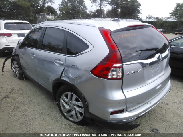 2HKRM4H70FH683267 - 2015 HONDA CR-V EXL SILVER photo 3