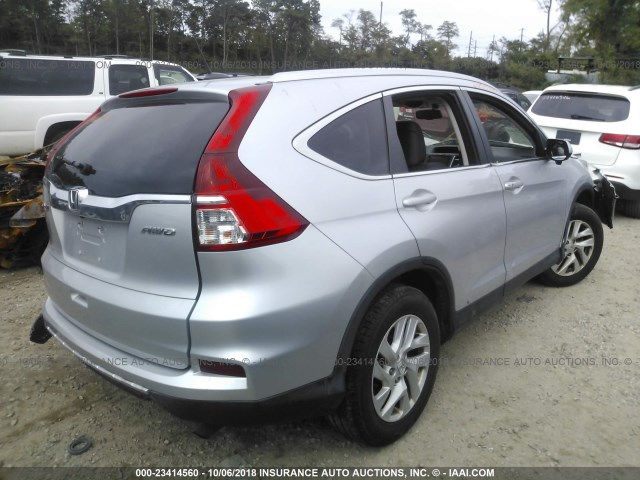 2HKRM4H70FH683267 - 2015 HONDA CR-V EXL SILVER photo 4