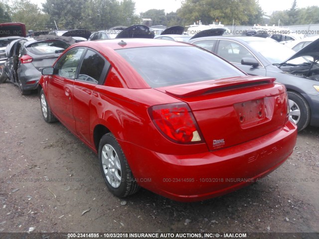 1G8AM12F74Z116369 - 2004 SATURN ION LEVEL 2 RED photo 3