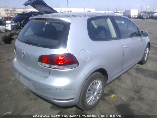 WVWBB7AJ3DW110448 - 2013 VOLKSWAGEN GOLF SILVER photo 4