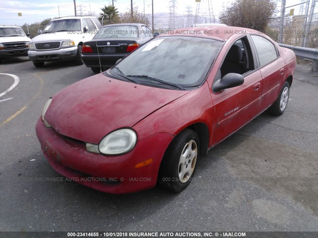 1B3ES46C01D208917 - 2001 DODGE NEON SE/ES RED photo 2