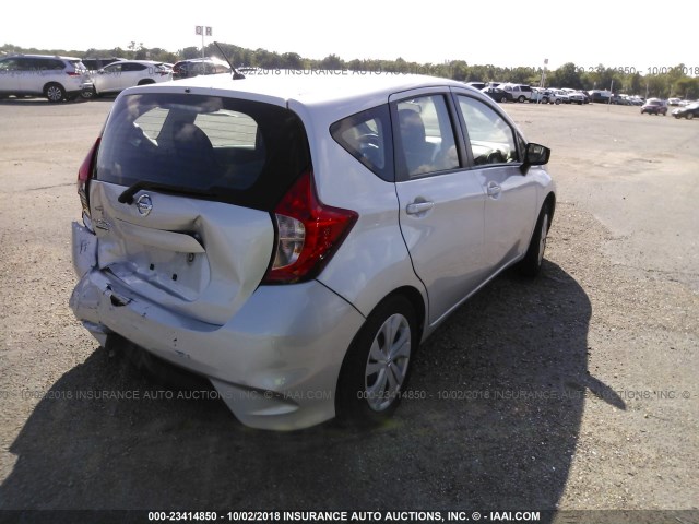 3N1CE2CP7HL379132 - 2017 NISSAN VERSA NOTE S/S PLUS/SV/SL/SR SILVER photo 4