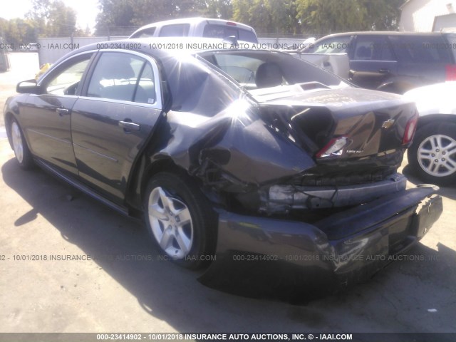 1G1ZA5E04CF383087 - 2012 CHEVROLET MALIBU LS ნაცრისფერი ფოტო 3