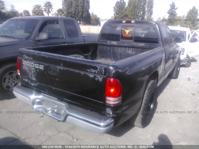 1B7GL22X4WS731393 - 1998 DODGE DAKOTA BLACK photo 4