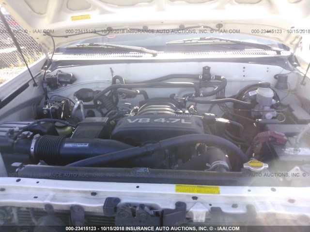 5TDBT48A66S269033 - 2006 TOYOTA SEQUOIA LIMITED WHITE photo 10