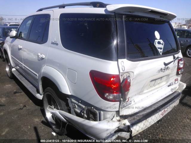 5TDBT48A66S269033 - 2006 TOYOTA SEQUOIA LIMITED WHITE photo 3