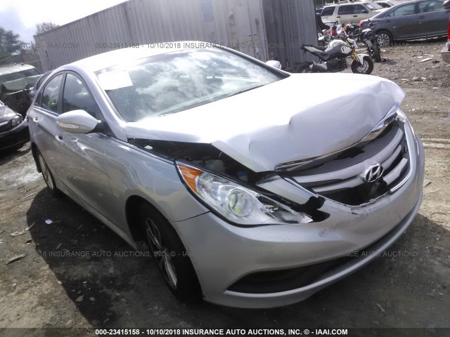 5NPEB4AC9EH836741 - 2014 HYUNDAI SONATA GLS SILVER photo 1