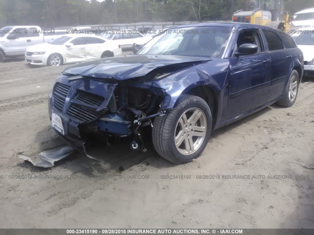 2D4FV47T86H370753 - 2006 DODGE MAGNUM SE BLUE photo 2