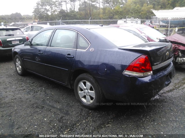 2G1WT58K879195553 - 2007 CHEVROLET IMPALA LT BLUE photo 3