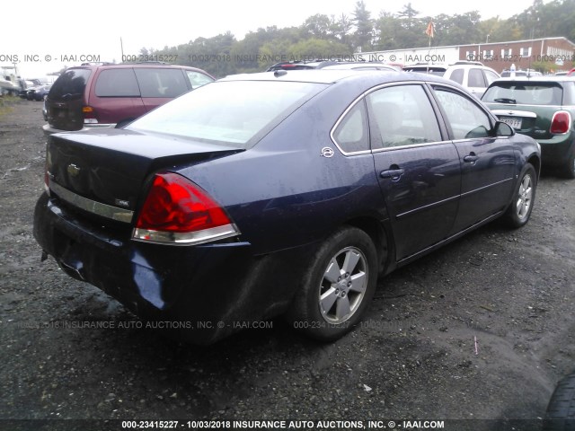 2G1WT58K879195553 - 2007 CHEVROLET IMPALA LT BLUE photo 4