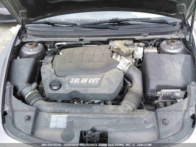 1G1ZE5E79AF110807 - 2010 CHEVROLET MALIBU LTZ 棕色 照片 10