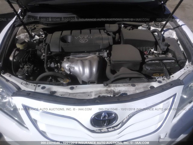 4T4BF3EK8AR030104 - 2010 TOYOTA CAMRY SE/LE/XLE 白色 照片 10