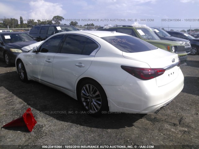 JN1EV7AP9JM351434 - 2018 INFINITI Q50 LUXE/SPORT WHITE photo 3