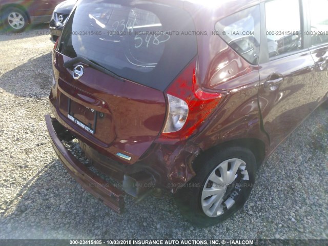 3N1CE2CP8EL394959 - 2014 NISSAN VERSA NOTE S/S PLUS/SV/SL RED photo 6