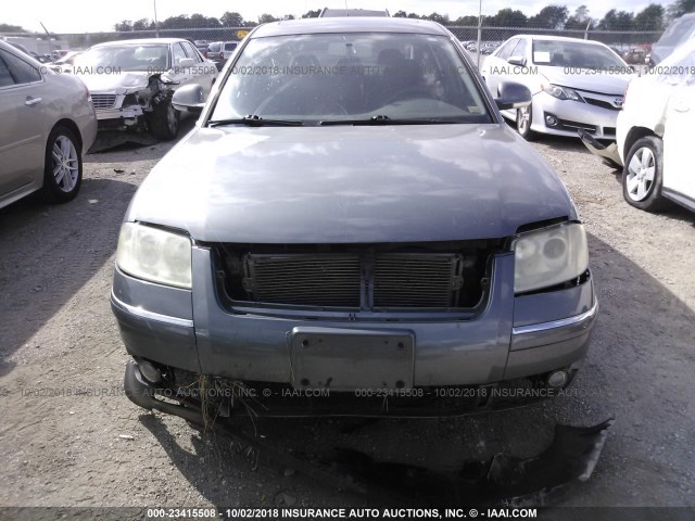 WVWAD63B85E071627 - 2005 VOLKSWAGEN PASSAT GLS GRAY photo 6