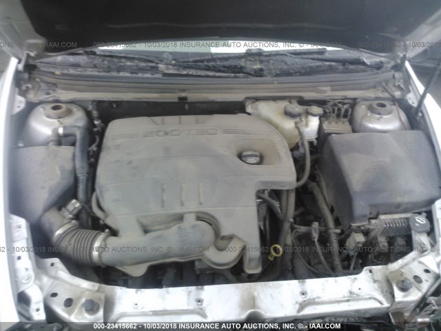 1G1ZC5E02CF129033 - 2012 CHEVROLET MALIBU 1LT SILVER photo 10