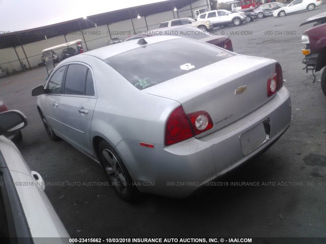 1G1ZC5E02CF129033 - 2012 CHEVROLET MALIBU 1LT SILVER photo 3